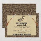 Duck Hunting Birthday Kaart (Voorkant / Achterkant)