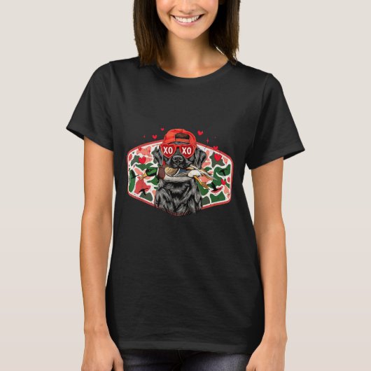 Duck Hunting Black Lab Camo Valentine's Day Xoxo H T-shirt (Voorkant)