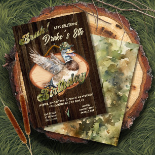 Duck Hunting Bruh Verjaardag Campout Kaart