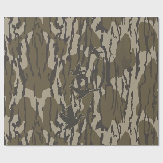 Duck Hunting Camo Ducks Bottomland Camo Cadeaupapier (Vlak)