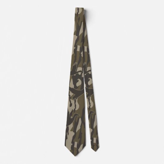Duck Hunting Camo Ducks Bottomland Camo Stropdas (Voorkant)
