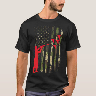 Duck Hunting Camo Mannen Camoue bulldog black labs T-shirt