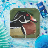 Duck Hunting Décor, Wood Duck Paper Bord (Feest)