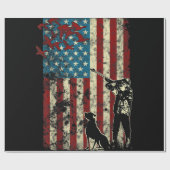 Duck Hunting Distress Patriotic American Flag Cadeaupapier (Vlak)