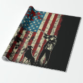 Duck Hunting Distress Patriotic American Flag Cadeaupapier (Uitgerold)