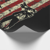 Duck Hunting Distress Patriotic American Flag Cadeaupapier (Hoek)