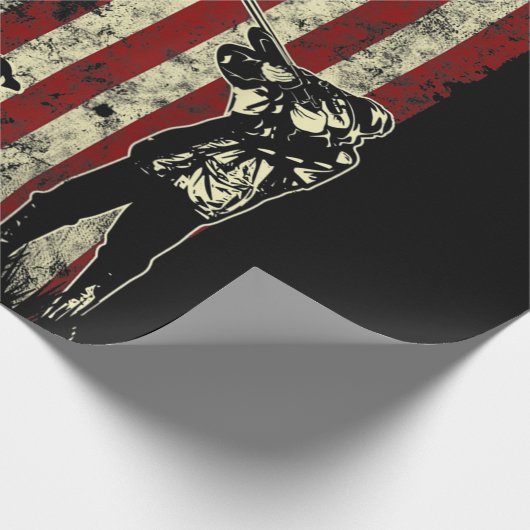 Duck Hunting Distress Patriotic American Flag Cadeaupapier (Hoek)
