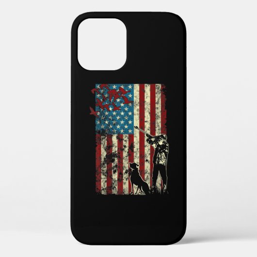 Duck Hunting Distress Patriotic American Flag Case-Mate iPhone Case (Achterkant)