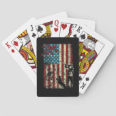 Duck Hunting Distress Patriotic American Flag Pokerkaarten (Achterkant)