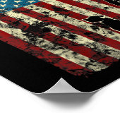 Duck Hunting Distress Patriotic American Flag Poster (Hoek)
