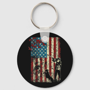 Duck Hunting Distress Patriotic American Flag Sleutelhanger