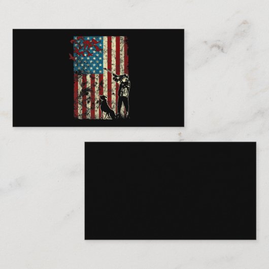 Duck Hunting Distress Patriotic American Flag Visitekaartje (Voorkant / Achterkant)
