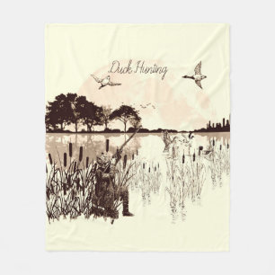 Duck Hunting Fleece Deken