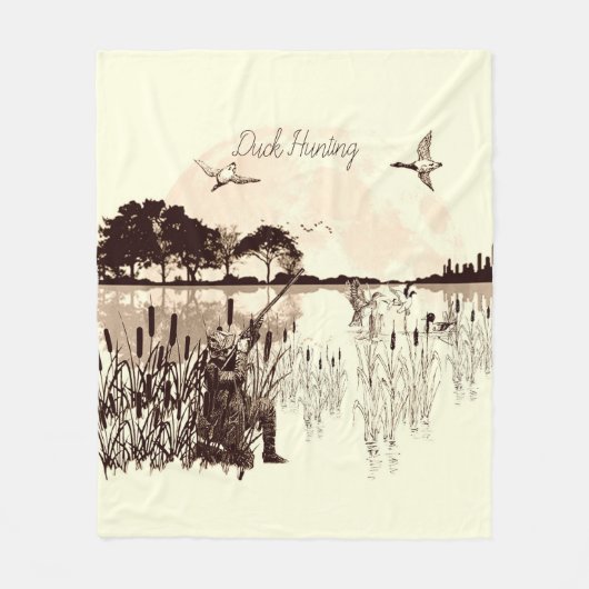 Duck Hunting Fleece Deken (Voorkant)