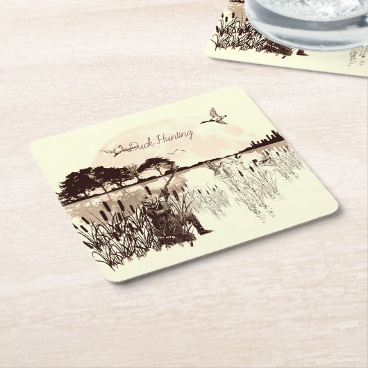 Duck Hunting Kartonnen Onderzetters (Schuin)