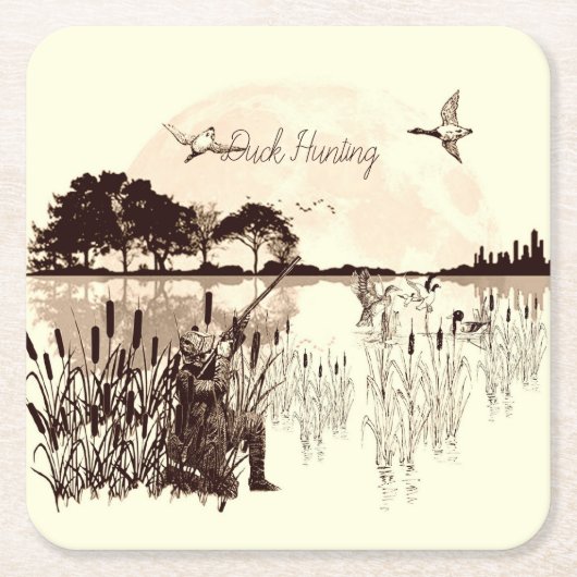 Duck Hunting Kartonnen Onderzetters (Voorkant)