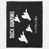 Duck Hunting Mallard Outdoor Sports Hobby Mannen Fleece Deken (Voorkant)