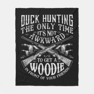 Duck Hunting Mannen Women Fun Hunter Friends Gifts Fleece Deken