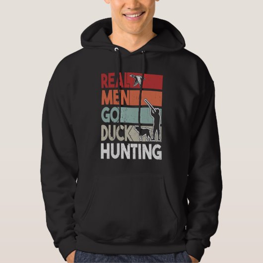 Duck Hunting Men with Duck Hunting Dog  1 Hoodie (Voorkant)