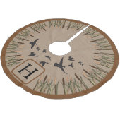Duck Hunting Monogram Custom Kerstboom Rok (Gekanteld)