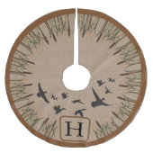 Duck Hunting Monogram Custom Kerstboom Rok (Voorkant)