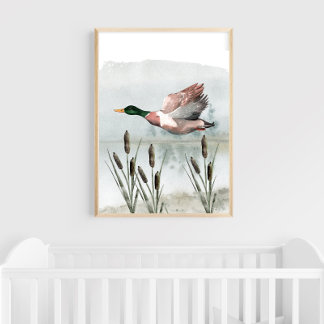 Duck Hunting Nursery Wall Art Poster