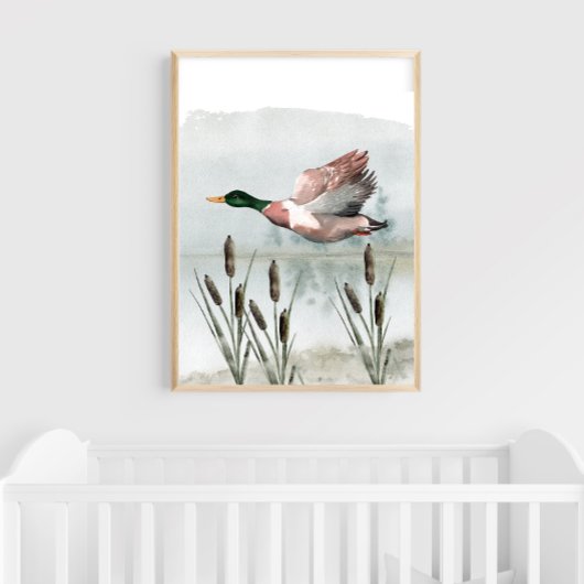 Duck Hunting Nursery Wall Art Poster