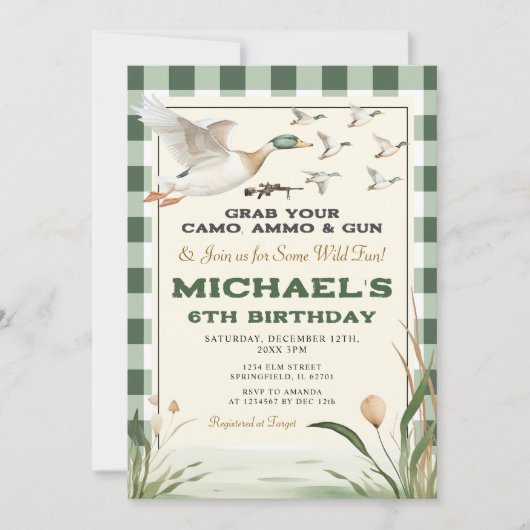 Duck Hunting Pak je Pistool Wild Fun Boy Verjaarda Kaart (Voorkant)
