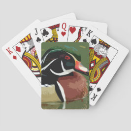 Duck Hunting Plays Cards, Wood Duck Pokerkaarten