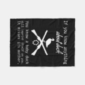Duck Hunting Quote - Funny Hunter Gift Cute Hunt G Fleece Deken (Voorkant (Horizontaal))