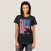 Duck hunting usa flag weapon shotgun t-shirt (Voorkant volledig)