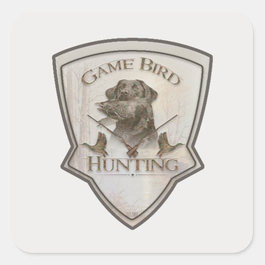 Duck Hunting Vierkante Sticker (Voorkant)