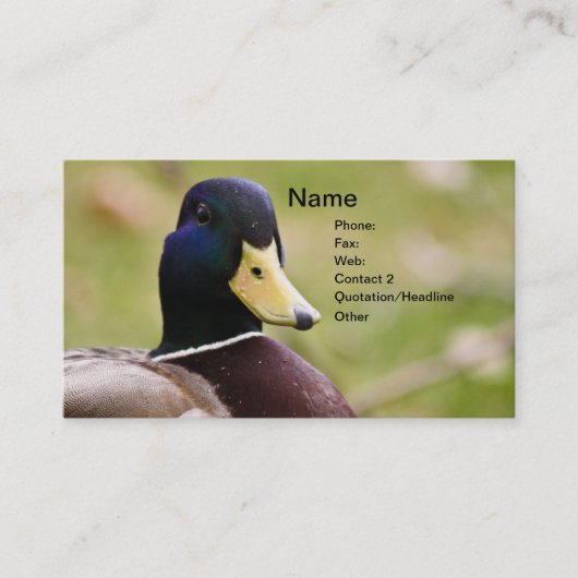 Duck Hunting Visitekaartje (Voorkant)