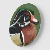 Duck Hunting Wall Clock, Wood Duck Wall Clock Grote Klok (Hoek)