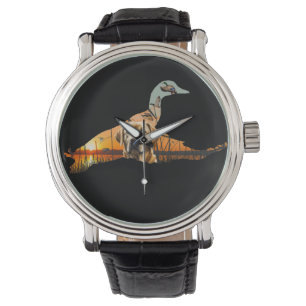 Duck Hunting Watch, gele labrador retriever Horloge