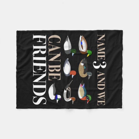 Duck Hunting Waterfowl Hunters Different Duck  Fleece Deken (Voorkant (Horizontaal))