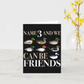 Duck Hunting Waterfowl Hunters Different Duck  Kaart (Gele Bloem)