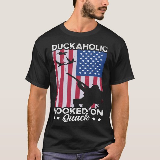Duck Hunting Waterfowl Hunting Duckaholic Quack T-shirt (Voorkant)