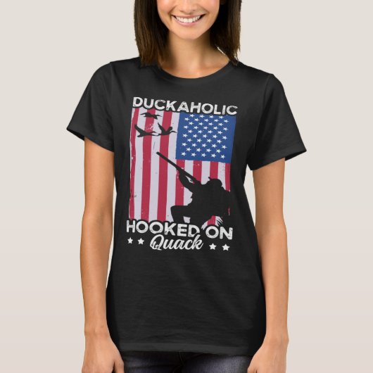 Duck Hunting Waterfowl Hunting Duckaholic Quack T-shirt (Voorkant)