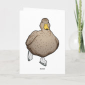 Duck Ice skating Ice schaatsen Kaart (Achterkant)