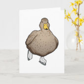 Duck Ice skating Ice schaatsen Kaart (Gele Bloem)