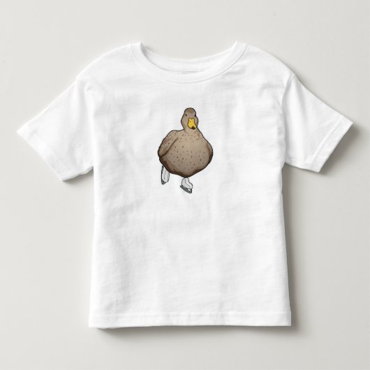 Duck Ice skating Ice schaatsen Kinder Shirts (Voorkant)
