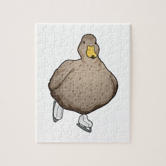 Duck Ice skating Ice schaatsen Legpuzzel (Verticaal)