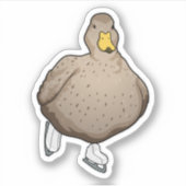 Duck Ice skating Ice schaatsen Sticker (Voorkant)