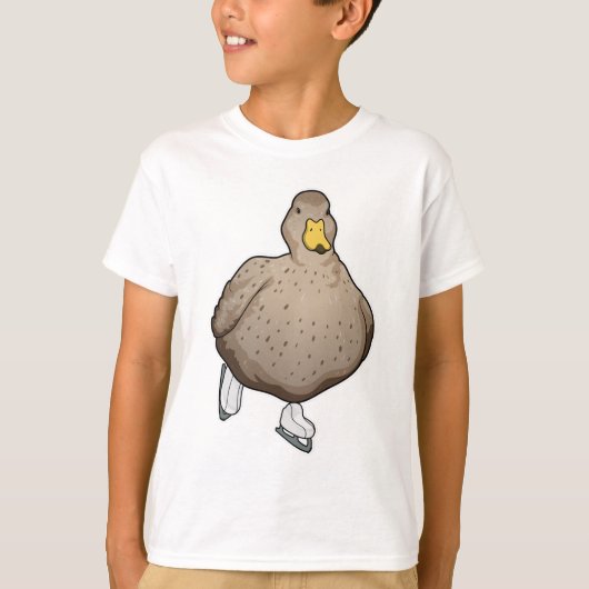 Duck Ice skating Ice schaatsen T-shirt (Voorkant)