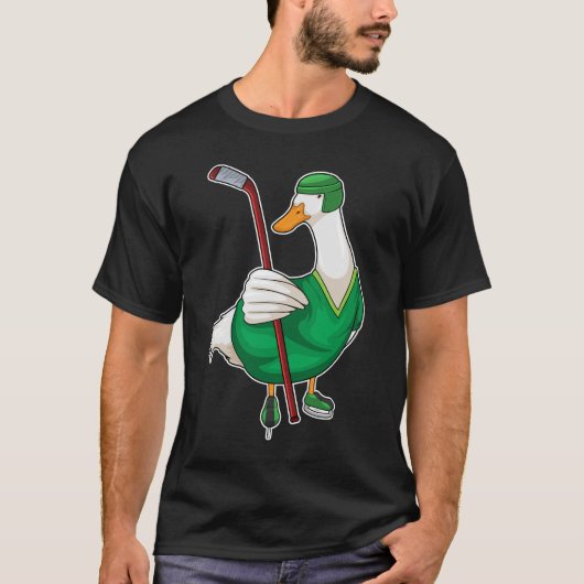 Duck IJshockey Ijshockeystick T-shirt (Voorkant)
