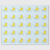 Duck in Blue Bubbles Baby shower Cadeaupapier (Vlak)