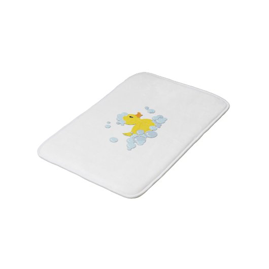 Duck in Blue Bubbles Badmat (Gekanteld)