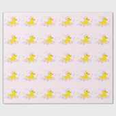 Duck in Bubbles Roze Baby shower Cadeaupapier (Vlak)