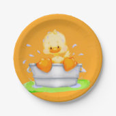 Duck in een Tub-Baby shower Papieren Bordje (Voorkant)